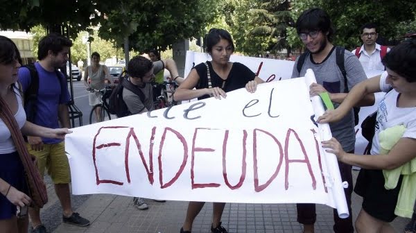 Los estudiantes reivindicaron sus críticas al modelo comercial de la educación de Chile.