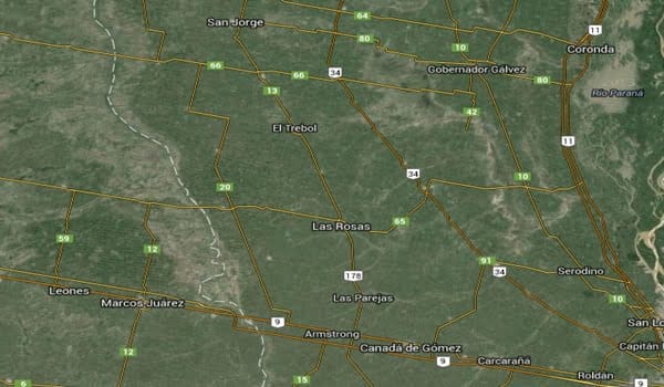 Área afectada por el movimiento. Fuente: El Litoral