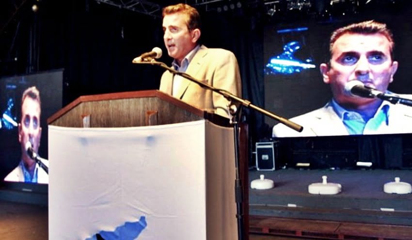 La foto que no fue el sábado. Francisco Pérez en la Fiesta de la Ganadería, de archivo. Foto: Radio 1 Alvear